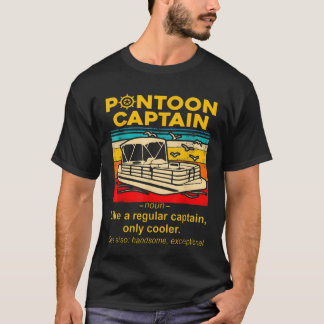 Camiseta El mejor Pontoon Capitán Definición Pontoon Bote