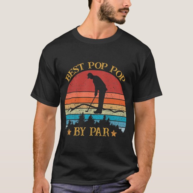 Camiseta El mejor pop de los hombres por el amante del golf (Anverso)