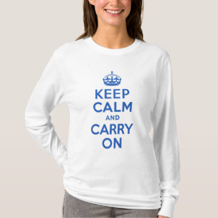 Camiseta El mejor precio guarda calma y continúa el azul