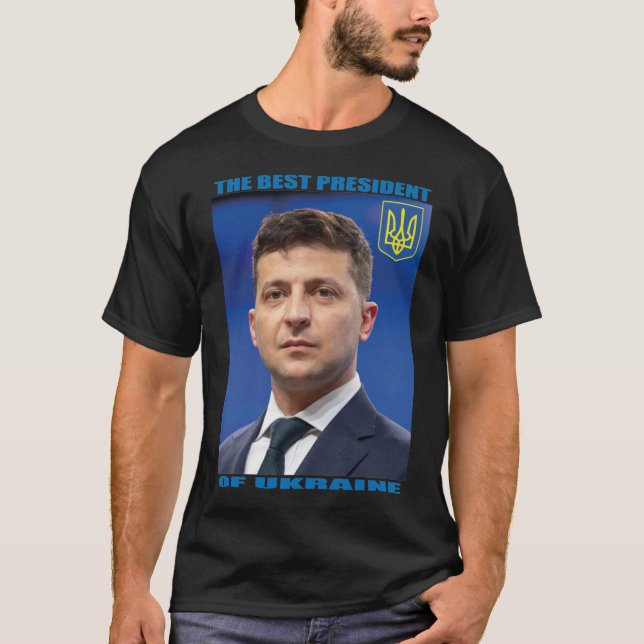 Camiseta El Mejor Presidente De Ucrania Volodymyr Zelensky (Anverso)