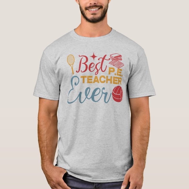 Camiseta El mejor profesor de educación física de todos los (Anverso)