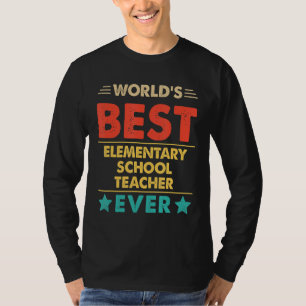 Camiseta El mejor profesor de primaria del mundo retro