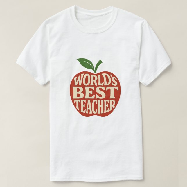 Camiseta El mejor profesor del mundo (Diseño del anverso)