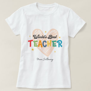 Camiseta El mejor profesor del mundo personalizado