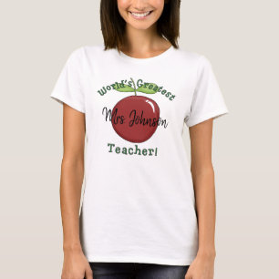 Camiseta El mejor profesor del mundo se llama Apple
