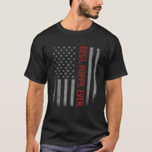 Camiseta El mejor regalo de amapola de la bandera estadouni