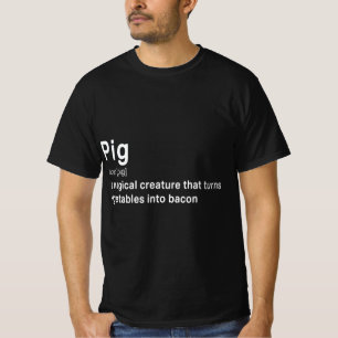 Camiseta El mejor regalo de diversión de cerdo y de definic