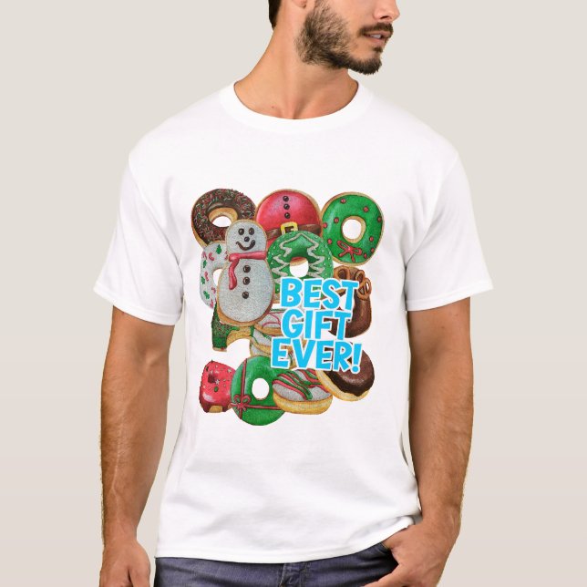 Camiseta ¡El mejor regalo de la historia! Xmas Doughnut (Anverso)