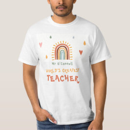 Camiseta El mejor regalo de maestros del mundo: el arcoiris
