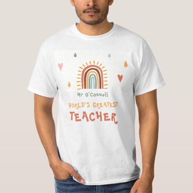 Camiseta El mejor regalo de maestros del mundo: el arcoiris (Anverso)