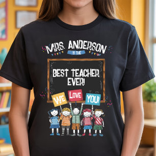 Camiseta El mejor regalo de profesor Personalizado de la hi