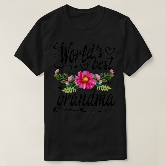 Camiseta El mejor regalo del día de la abuela del mundo (Diseño del anverso)