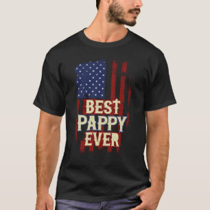 Camiseta El mejor regalo del día del abuelo de la bandera e