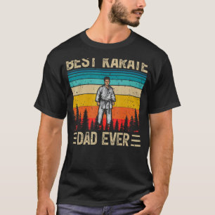 Camiseta El mejor retro de moda masculino de Karate papá de
