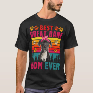 Camiseta El mejor retro vintage madre de danés mejor perro