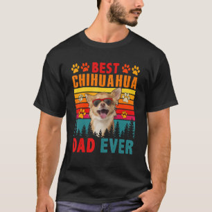 Camiseta El mejor retro vintage papá de Chihuahua jamás ado