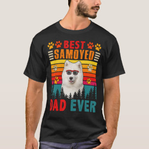 Camiseta El mejor retro vintage papá samoyado jamás Perro d