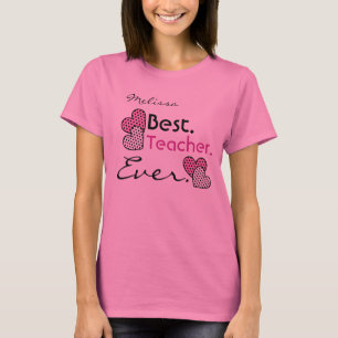 Camiseta El mejor ROSA de los corazones V05 del lunar del