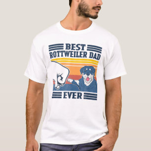 Camiseta El mejor rottweiler papá es el padre del perro gra