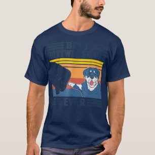 Camiseta El mejor rottweiler papá es el padre del perro gra