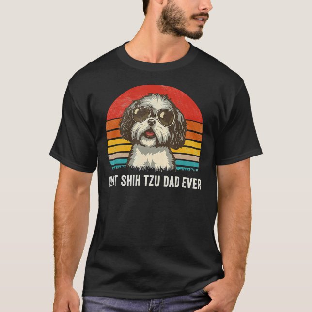 Camiseta El mejor shih Tzu Dad Ever Shih Tzu Dad Dog (Anverso)