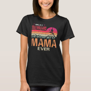 Camiseta El mejor snowboard de la mamá del padre
