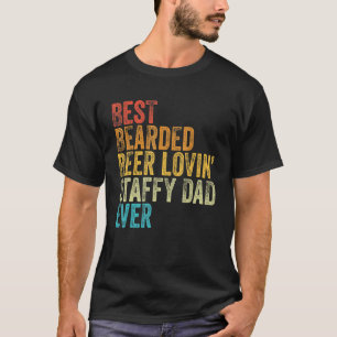Camiseta El mejor Staffy papá barbudo amante de la cerveza