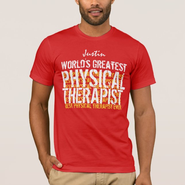 Camiseta El mejor terapeuta físico del mundo A01 (Anverso)
