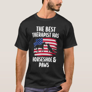 Camiseta el mejor terapeuta tiene herradura y patas ecuestr