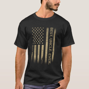 Camiseta El mejor tío de EE.UU., EE.UU., la bandera ondulad