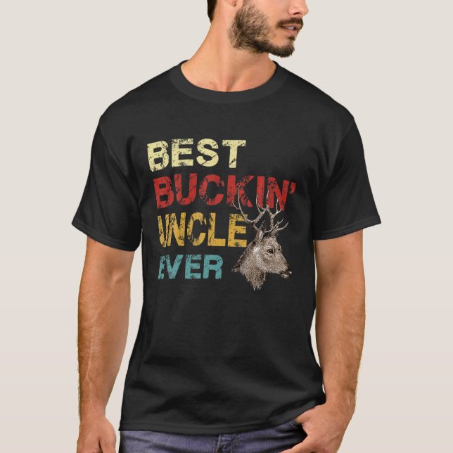 Camiseta El mejor tío de la hebilla de los hombres cazando  (Anverso)