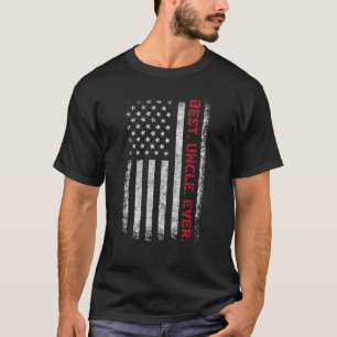 Camiseta El mejor tío del padre con la bandera estadouniden