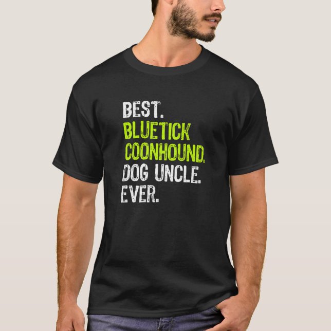 Camiseta El mejor tío del perro de la cola de Bluetick de l (Anverso)