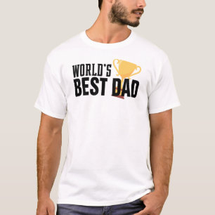 Camiseta El mejor trofeo de tipografía de papá del mundo  C