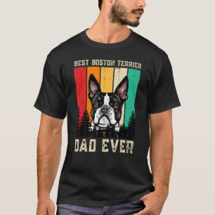 Camiseta El mejor y vintage Boston Terrier Papá Día del Pad