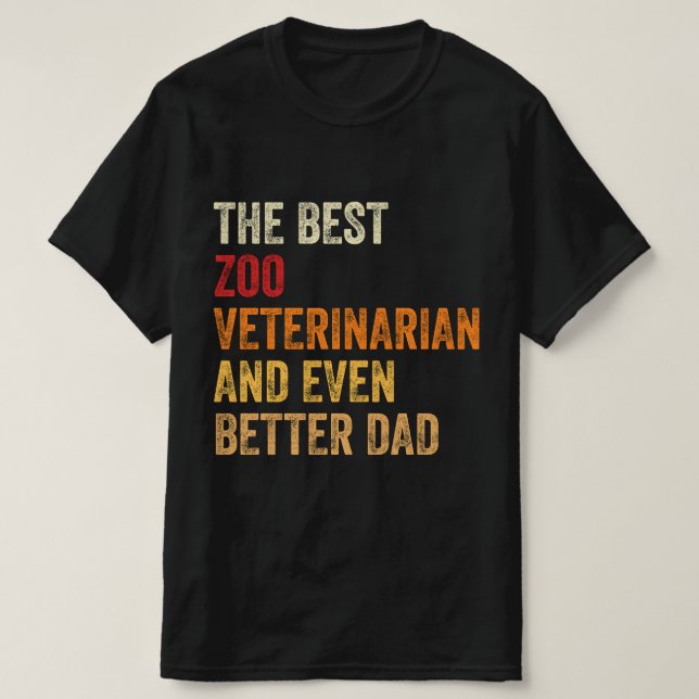 Camiseta El Mejor Zoológico Veterinario E Incluso Mejor Pap (Diseño del anverso)