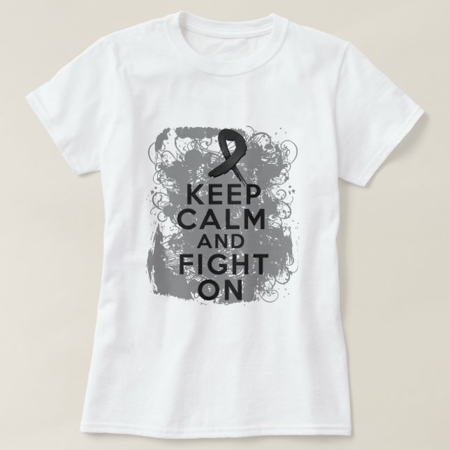 Camiseta El melanoma guarda calma y sigue luchando (Diseño del anverso)