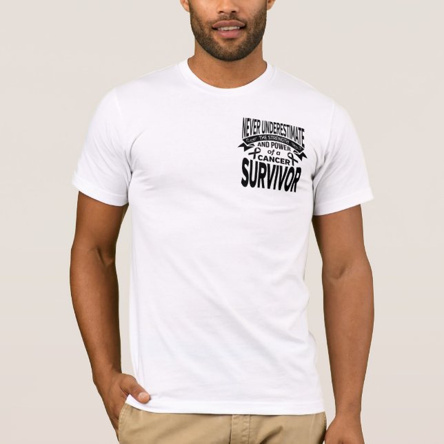 Camiseta El melanoma nunca subestima fuerza (Anverso)
