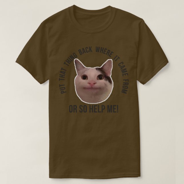 Camiseta El Meme De Beluga Cat Lo Puso De Nuevo De Donde Vi (Diseño del anverso)