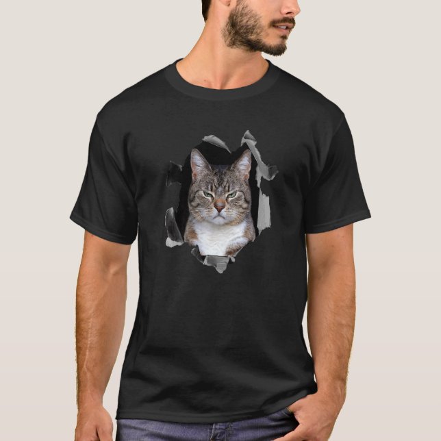 Camiseta El meme de gatos enojados gruñón (Anverso)