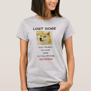 Camiseta ¡El meme Doge Lost Doggo MUCHO RECOMPENSA!