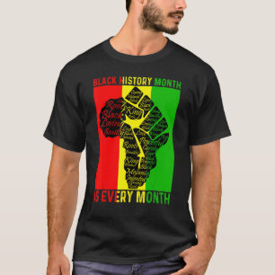 Camiseta El Mes de la Historia Negra es cada mes Poder Fist