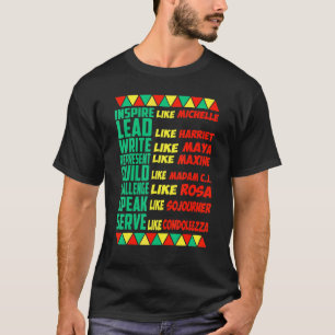Camiseta El mes de la historia negra inspira como Michelle
