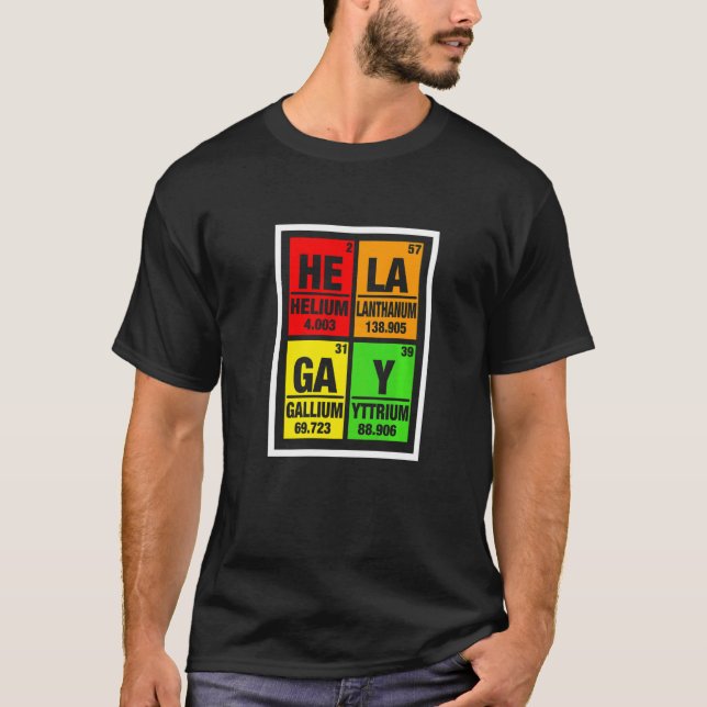 Camiseta El Mes Del Orgullo Gay De Lgbt Los Elementos Hela  (Anverso)