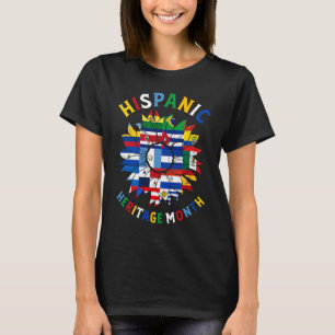 Camiseta El Mes del Patrimonio Hispano Gira A Todos Los Paí