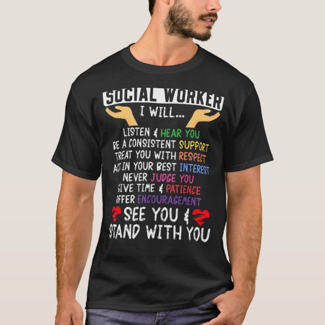 Camiseta El Mes del Trabajo Social Escolar Manos Los Trabaj (Anverso)