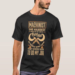 Camiseta El Metaloperario Maquinista Del Cnc Que Se Maquina