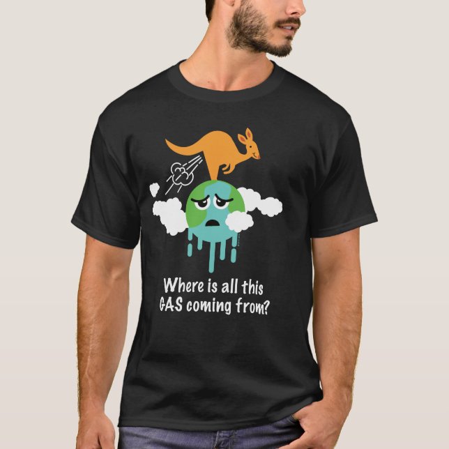 Camiseta El metano del canguro Fart (Anverso)