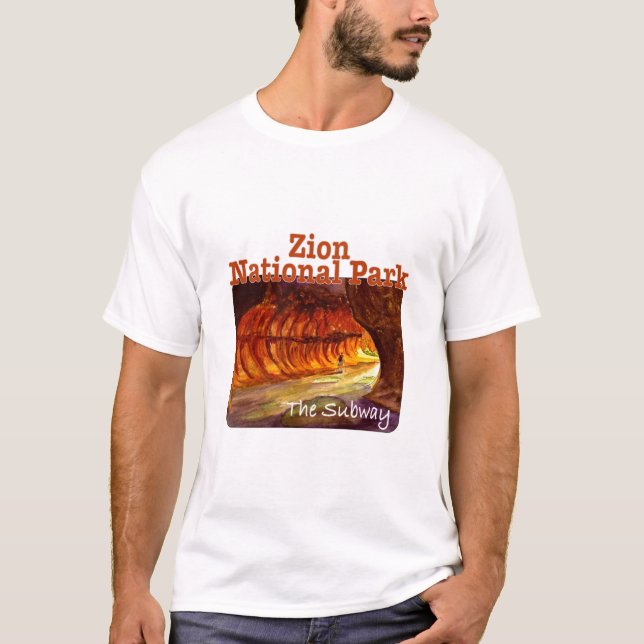 Camiseta El metro, el parque nacional de Zion (Anverso)