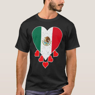 Camiseta El México Vintage Ama La Bandera Del Corazón Por E
